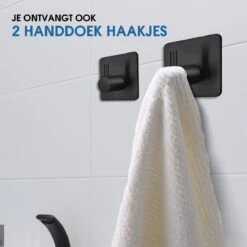 Toiletrolhouder Met Telefoonhouder - Zelfklevend / Boren / Zonder Boren - Incl. Handdoekhaakjes - WC Rolhouder - Zwart 27 Toiletrolhouder Met Telefoonhouder - Zelfklevend / Boren / Zonder Boren - Incl. Handdoekhaakjes - WC Rolhouder - Zwart -Badkamer Wijs 1200x1200 575