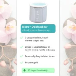 WOTRE Zitbad - Bath Bucket - Ijsbad - Wim Hof Methode - Bad Voor Volwassenen - Mobiele Badkuip - Grijs - 180L -Badkamer Wijs 1200x1200 579