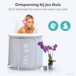 WOTRE Zitbad - Bath Bucket - Ijsbad - Wim Hof Methode - Bad Voor Volwassenen - Mobiele Badkuip - Grijs - 180L -Badkamer Wijs 1200x1200 581
