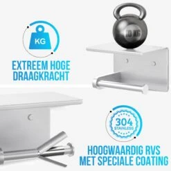 Strex WC Rolhouder Met Plankje - Zilver - Zelfklevend / Boren / Zonder Boren - Toiletrolhouder - WC Papier Houder -Badkamer Wijs 1200x1200 622