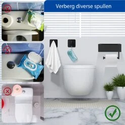 STARMAN WC Rolhouder - Toiletrolhouder Zwart - Badkamer Accessoires - WC Papier Houder 12 STARMAN WC Rolhouder - Toiletrolhouder Zwart - Badkamer Accessoires - WC Papier Houder -Badkamer Wijs 1200x1200 630