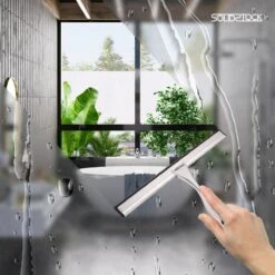 Douchewisser Rvs - Luxe Trekker Douche - Raamwisser Met Ophanghaak - Douchetrekker - Niet Boren - Chroom -Badkamer Wijs 1200x1200 637