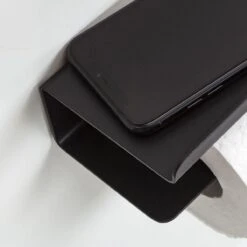 Tiger Colar - Toiletrolhouder Met Planchet - Zwart -Badkamer Wijs 1200x1200 653