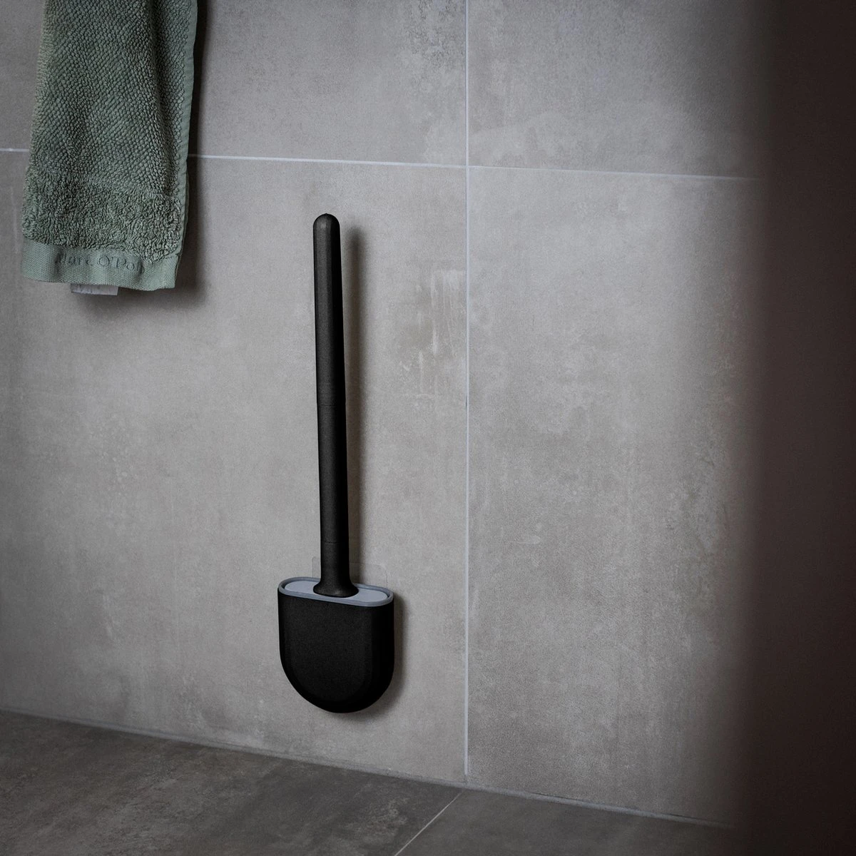 WC Borstel – Siliconen – Zwart – WC Borstel Met Houder – Vrijstaand – Hangend – WC Borstel En Houder – WC Borstel Zwart 5 WC Borstel – Siliconen – Zwart – WC Borstel Met Houder – Vrijstaand – Hangend – WC Borstel En Houder – WC Borstel Zwart - Afbeelding 3