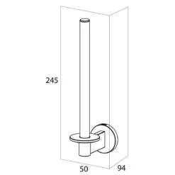 Tiger Noon Reserverolhouder - Zwart -Badkamer Wijs 1200x1200 678