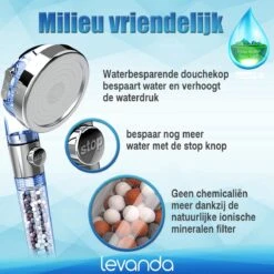 Levanda Ionische Douchekop Waterbesparend Met Douchefilter Met Extra Navulling – Eco Douchekop Filter Met 4 Verschillende Mineralen -waterbesparende Douchekop Hoge Druk Met Natuurlijke Mineraal Filter -Badkamer Wijs 1200x1200 687