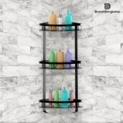 BrandtBergkamp Doucherek Zonder Boren – Badkamerrek – 3 Laags – Zwart 14 BrandtBergkamp Doucherek Zonder Boren – Badkamerrek – 3 Laags – Zwart -Badkamer Wijs 1200x1200 690