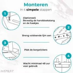 Luxe Doucherek Zonder Boren – 1/2/3 Laags – 32 Cm – Hangend – Aluminium – Zwart -Badkamer Wijs 1200x1200 736