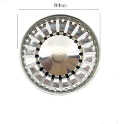 Merkloos Gootsteen Afvoerplug - 84 Mm - RVS Afvoerzeef Spoelbak - Korfplug -Badkamer Wijs 1200x1200 745