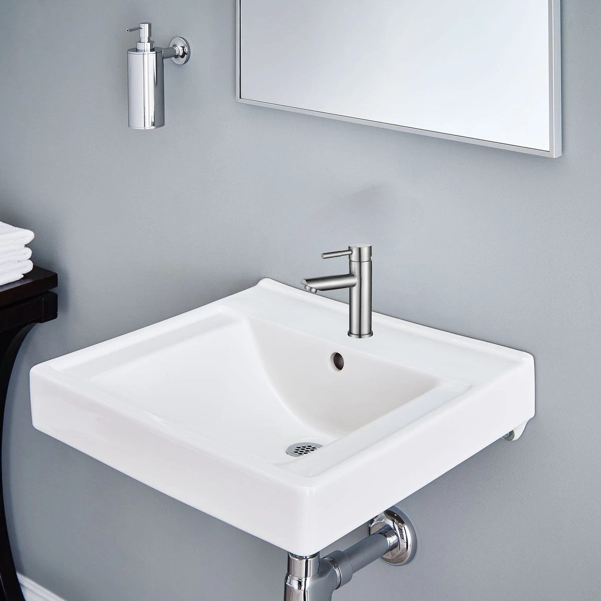 SaniBright Wastafelkraan Geneve RVS - Wastafelkraan RVS - RVS Badkamerkraan 5 SaniBright Wastafelkraan Geneve RVS - Wastafelkraan RVS - RVS Badkamerkraan - Afbeelding 3