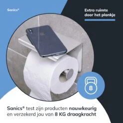 Sanics WC Rolhouder Zilver – Toiletrolhouder Zonder Boren – Met Plankje - Zelfklevend - RVS 15 Sanics WC Rolhouder Zilver – Toiletrolhouder Zonder Boren – Met Plankje - Zelfklevend - RVS -Badkamer Wijs 1200x1200 785