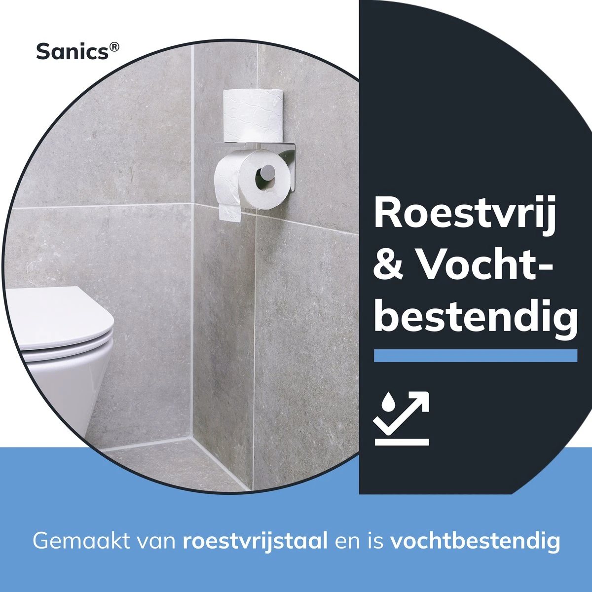 Sanics WC Rolhouder Zilver – Toiletrolhouder Zonder Boren – Met Plankje - Zelfklevend - RVS 11 Sanics WC Rolhouder Zilver – Toiletrolhouder Zonder Boren – Met Plankje - Zelfklevend - RVS - Afbeelding 9