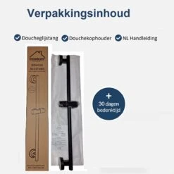 Moodcare® Glijstang - Douche Glijstang - 70 Cm - Mat Zwart - Zonder Boren -Badkamer Wijs 1200x1200 794