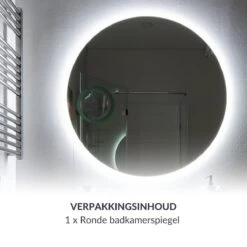 SensaHome - Ronde Badkamerspiegel Frameloos Met LED Verlichting - Wandspiegel - 60CM 19 SensaHome - Ronde Badkamerspiegel Frameloos Met LED Verlichting - Wandspiegel - 60CM -Badkamer Wijs 1200x1200 8