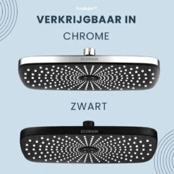 EcoRain – Regendouchekop XL 30 CM – Waterbesparende Douchekop – Hoge Druk – Rechthoekig – Groot – Regendouche - Chrome -Badkamer Wijs 1200x1200 801