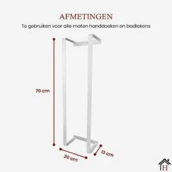 Homestic© Handdoekrek Zonder Boren - Antioch Stalen Handdoekhouder Voor In De Badkamer/Keuken/Camper/Tuin - 70x20x13 - Wit 10 Homestic© Handdoekrek Zonder Boren - Antioch Stalen Handdoekhouder Voor In De Badkamer/Keuken/Camper/Tuin - 70x20x13 - Wit -Badkamer Wijs 1200x1200 843