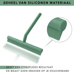 Douchewisser Groen Met Ophangsysteem- Badkamer Accessoires- Raamwisser- Trekker Douche- Silicone- 21cm X 16cm -Badkamer Wijs 1200x1200 854