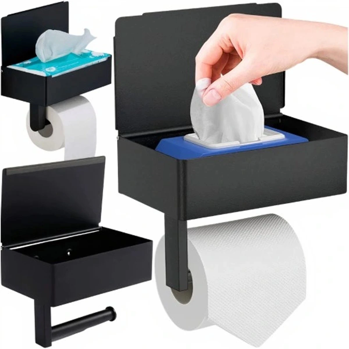 Toiletrolhouder - Plankje & Bakje - Planchet Opbergruimte - WC Rolhouder - Zelfklevend Of Borend - RVS - Waterbestendig - Rheme 3 Toiletrolhouder - Plankje & Bakje - Planchet Opbergruimte - WC Rolhouder - Zelfklevend Of Borend - RVS - Waterbestendig - Rheme