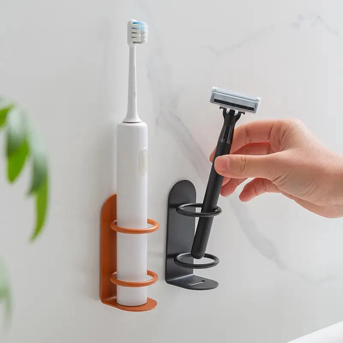 Elektrische Tandenborstelhouder - Zwart- Zelfklevend - Voor Oral B - Philips Sonicare - Toothbrush 3 Elektrische Tandenborstelhouder - Zwart- Zelfklevend - Voor Oral B - Philips Sonicare - Toothbrush