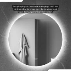 SensaHome - Ronde Badkamerspiegel Frameloos Met LED Verlichting - Wandspiegel - 60CM 20 SensaHome - Ronde Badkamerspiegel Frameloos Met LED Verlichting - Wandspiegel - 60CM -Badkamer Wijs 1200x1200 9