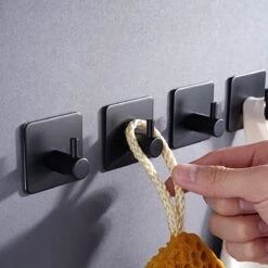 Vannons - Handdoekhaakjes - Zelfklevende Haakjes - Set Van 6 Haakjes - RVS - Zwart 16 Vannons - Handdoekhaakjes - Zelfklevende Haakjes - Set Van 6 Haakjes - RVS - Zwart -Badkamer Wijs 1200x1200 916