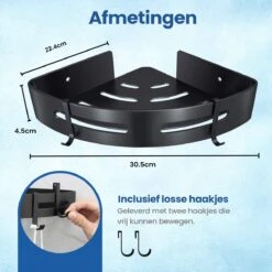 Merkloos Doucherek Zonder Boren – Doucherek – Badkamerrek – Zwart RVS – Zonder Boren – IP68 Waterdicht – 8KG Draagkracht – 2 Stuks 11 Merkloos Doucherek Zonder Boren – Doucherek – Badkamerrek – Zwart RVS – Zonder Boren – IP68 Waterdicht – 8KG Draagkracht – 2 Stuks -Badkamer Wijs 1200x1200 934
