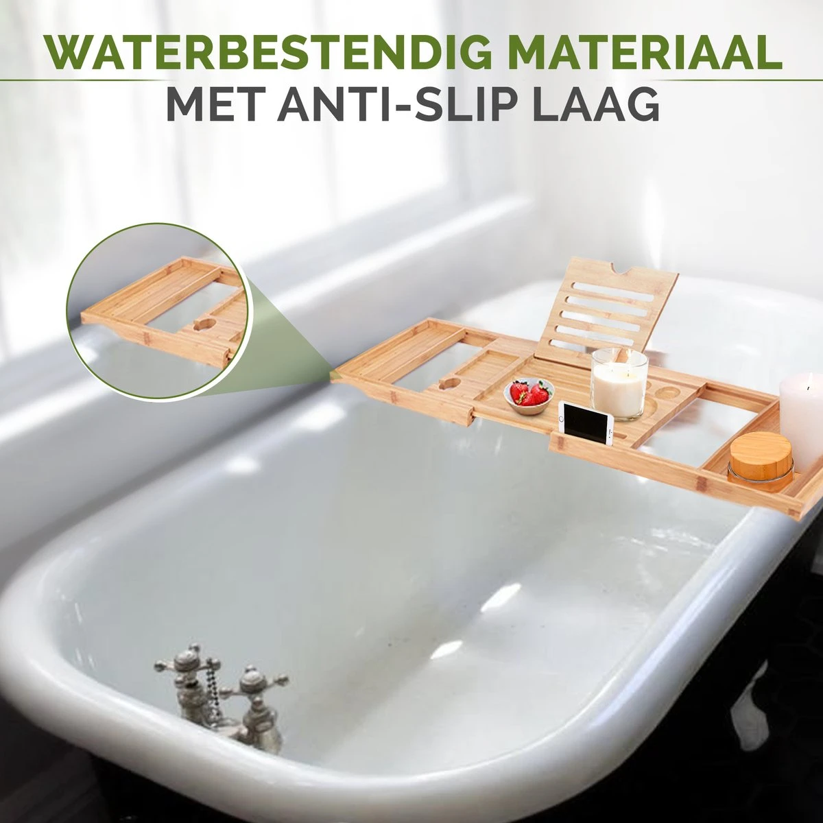 Krexs - Badplank – Badbrug - Badplank Voor In Bad – Badrekje - Badtafel - Badkuip Plank - Bamboe Badplank 7 Krexs - Badplank – Badbrug - Badplank Voor In Bad – Badrekje - Badtafel - Badkuip Plank - Bamboe Badplank - Afbeelding 5