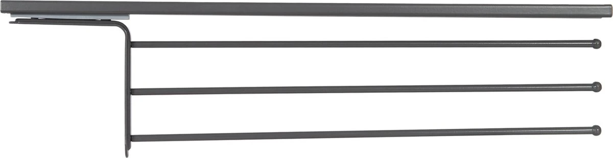 Eleganca Handdoekrek – Handdoekhouder – Handoekstang – Ideaal Voor In Keukenkastjes – Uittrekbaar – 39cm Tot 50cm – 3 Armen – Handdoekrek Badkamer – Inclusief Bevestigingsmateriaal – Handdoekhouder Keuken – Antraciet 5 Eleganca Handdoekrek – Handdoekhouder – Handoekstang – Ideaal Voor In Keukenkastjes – Uittrekbaar – 39cm Tot 50cm – 3 Armen – Handdoekrek Badkamer – Inclusief Bevestigingsmateriaal – Handdoekhouder Keuken – Antraciet - Afbeelding 3