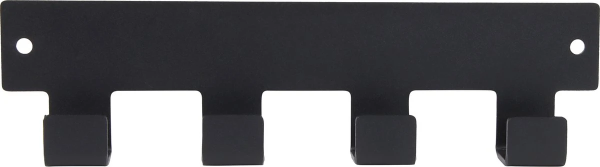 Marcellis - Industriële Handdoekhaak - Ophanghaak - 4 Haken - Mat Zwart - Staal - Metaal - Incl. Bevestigingsmateriaal 4 Marcellis - Industriële Handdoekhaak - Ophanghaak - 4 Haken - Mat Zwart - Staal - Metaal - Incl. Bevestigingsmateriaal - Afbeelding 2