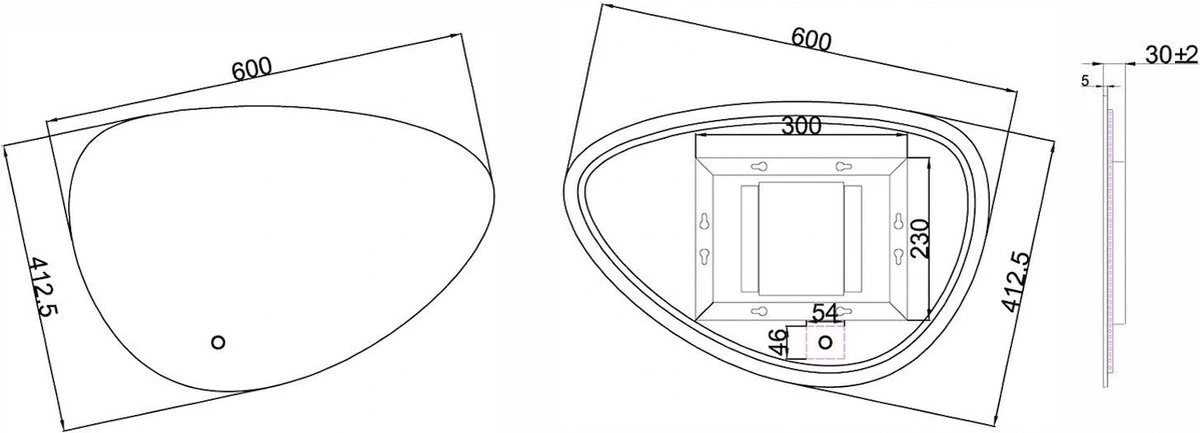 Badkamerspiegel FENOMÉ Delafon Organisch Dimbaar LED Verlichting Condensvrij 60 Cm 7 Badkamerspiegel FENOMÉ Delafon Organisch Dimbaar LED Verlichting Condensvrij 60 Cm - Afbeelding 5