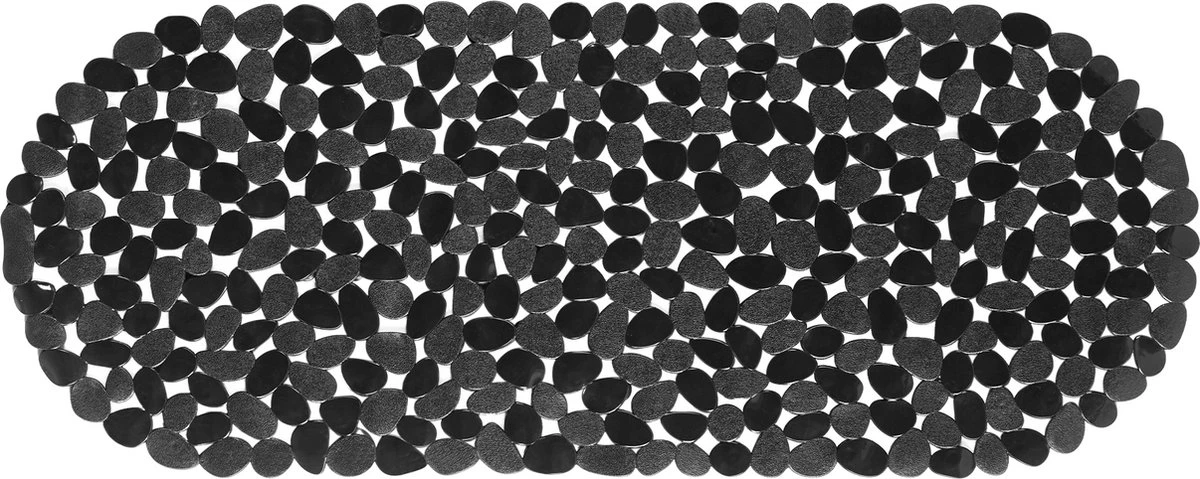 Navaris Badmat Anti-slip Voor Badkuip - Langwerpige Douchemat 99 X 39 Cm Met Steenmotief - Stijlvolle Badkuipmat Met Zuignappen - Zwart 6 Navaris Badmat Anti-slip Voor Badkuip - Langwerpige Douchemat 99 X 39 Cm Met Steenmotief - Stijlvolle Badkuipmat Met Zuignappen - Zwart - Afbeelding 4