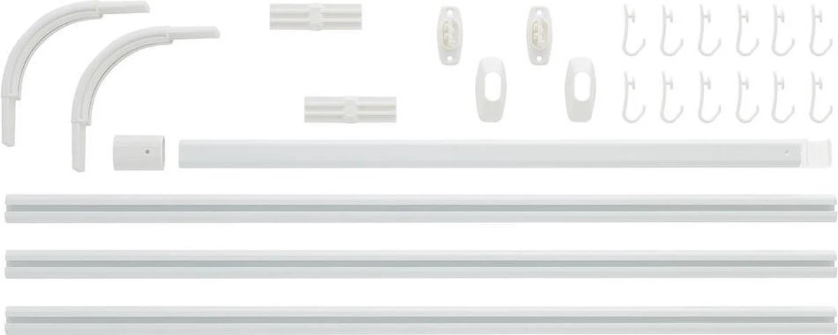 Sealskin - Easy Roll Douchegordijnstangset - 90x90x90 Cm - Wit 8 Sealskin - Easy Roll Douchegordijnstangset - 90x90x90 Cm - Wit - Afbeelding 6