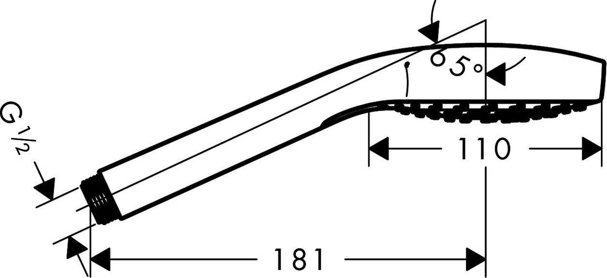 Hansgrohe Croma Select S Vario Handdouche - Wit / Chroom 8 Hansgrohe Croma Select S Vario Handdouche - Wit / Chroom - Afbeelding 6