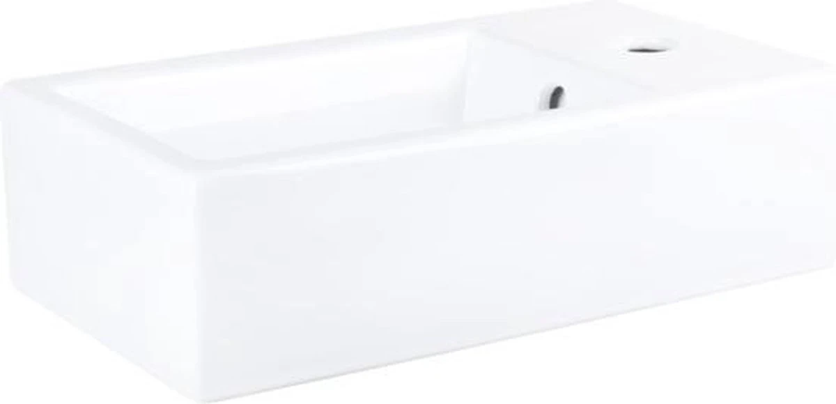 Differnz Force Fonteinset - Wasbak Keramiek - Wit - Rechte Kraan - Mat Zwart - Standaard Greep - 40 X 22 X 11.5 Cm - Met Handdoekrek - Zwart 8 Differnz Force Fonteinset - Wasbak Keramiek - Wit - Rechte Kraan - Mat Zwart - Standaard Greep - 40 X 22 X 11.5 Cm - Met Handdoekrek - Zwart - Afbeelding 6