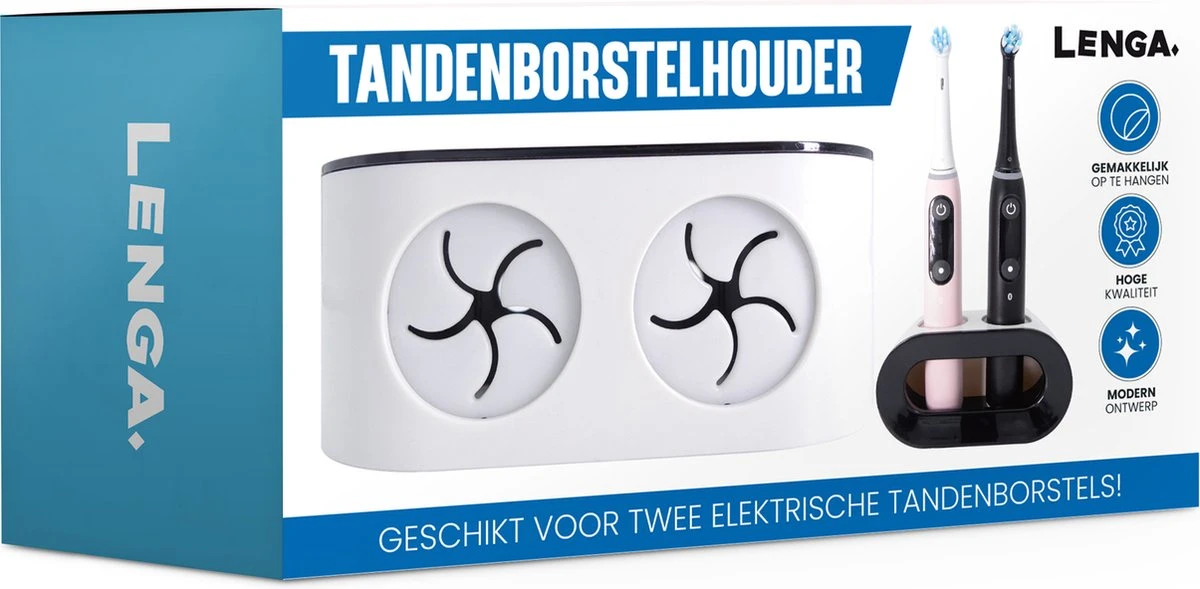 Lenga Tandenborstelhouder - Elektrische Tandenborstel Houder - Dubbele Tandenborstel Houder - Tandenborstel Houder Zwart 10 Lenga Tandenborstelhouder - Elektrische Tandenborstel Houder - Dubbele Tandenborstel Houder - Tandenborstel Houder Zwart - Afbeelding 8
