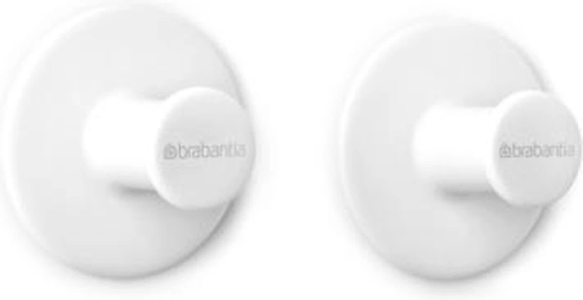 Brabantia ReNew Handdoekhaakjes - 2 Stuks - White 5 Brabantia ReNew Handdoekhaakjes - 2 Stuks - White - Afbeelding 3