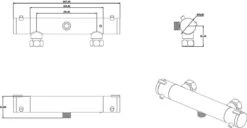 SCHÜTTE London Thermostatische Douchekraan - Hartafstand 150 Mm - Zwart Mat -Badkamer Wijs 1200x620 1