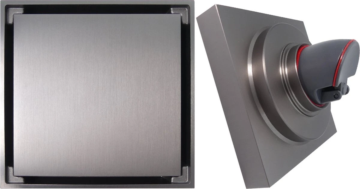 Lenga Doucheput Antraciet Vierkant - 10x10 Cm - Moderne Douche Put - Stankafsluiter - Afvoerput - Douchegoot - Doucherooster - Douchedrain 3 Lenga Doucheput Antraciet Vierkant - 10x10 Cm - Moderne Douche Put - Stankafsluiter - Afvoerput - Douchegoot - Doucherooster - Douchedrain