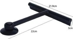 Douche Wisser Met Zuignap - Zwart - Raam Wisser - Raam Trekker - Badkamer Trekker - Badkamer Wisser -Badkamer Wijs 1200x640