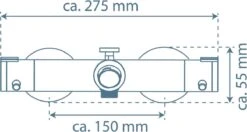 SCHÜTTE London Thermostatische Badkraan - Hartafstand 150 Mm - Zwart Mat -Badkamer Wijs 1200x641 1