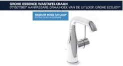GROHE Essence New Wastafelkraan – Medium - Met Trekwaste - Hard Graphite Geborsteld (mat Antraciet) - 23462AL1 -Badkamer Wijs 1200x646