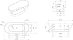 WOON-DISCOUNTER.NL - Design Ligbad Lubana 170 (Zwart) - Wit En Zwart - 170 X 75 X 56 Cm - Vrijstaand - Acryl - Ovaal- 151252B 5 WOON-DISCOUNTER.NL - Design Ligbad Lubana 170 (Zwart) - Wit En Zwart - 170 X 75 X 56 Cm - Vrijstaand - Acryl - Ovaal- 151252B -Badkamer Wijs 1200x659 1