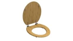 SCHÜTTE WC-Bril 81001 NATURAL BAMBOO - Massief Bamboe - Verchroomde Scharnieren -Badkamer Wijs 1200x675 45