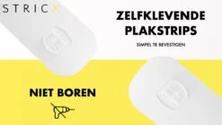 STRICX Doucherek 2 Laags Zwart - Zelfklevend Doucherek Inclusief 3 Ophanghaakjes - Doucherek Voor Badkamer / Keuken - Doucherek Met Plakstrip - Keukenrek Met Plakstrip - Badrek Douche - Kruidenrek Specerijen - Badkamerrek Douchemandje -Badkamer Wijs 1200x675 5