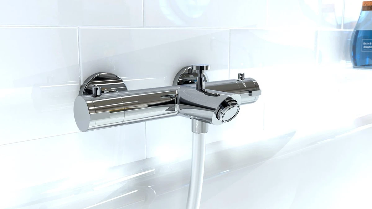 SCHÜTTE London Thermostatische Badkraan - Hartafstand 150 Mm - Chroom 5 SCHÜTTE London Thermostatische Badkraan - Hartafstand 150 Mm - Chroom - Afbeelding 3