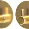Trendfield Handdoekhaakjes Zelfklevend Goud - 2 Ronde Gouden Handdoek Haakjes - Handdoekhaak - Goud -Badkamer Wijs 1200x675 9