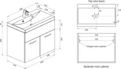 Badplaats Badkamermeubel Set Montreal 60 Cm X 35 Cm - Grijs Eiken - Badmeubel Met Spiegel En Zijkast -Badkamer Wijs 1200x685 7