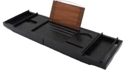 Merkloos Decopatent® Badplank - Uitschuifbaar 75 -> 110 Cm - Verstelbaar Bamboe Badrekje Voor In Bad - Boekenhouder - Tablethouder - Zwart 21 Merkloos Decopatent® Badplank - Uitschuifbaar 75 -> 110 Cm - Verstelbaar Bamboe Badrekje Voor In Bad - Boekenhouder - Tablethouder - Zwart -Badkamer Wijs 1200x691