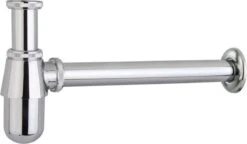 Merkloos Standaard Sifon Chroom 1 1/4 Inclusief Muurbuis En Rozet