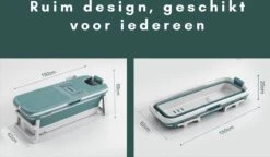 Livista® - Opvouwbaar Bad - Blauw - Zitbad - Inklapbaar - Bath Bucket - 150 CM LANG - XL - Incl. Thermometer & Onderwater LED Lichten -Badkamer Wijs 1200x700 2